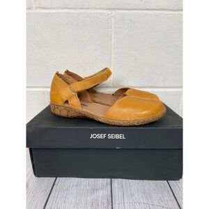 NIB Josef Seibel Rosalie 42 Comfort Sandals Leather Safran Adjustable Strap EU37